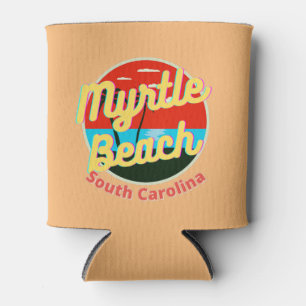 Enfriador De Latas Myrtle Beach South Carolina Retro Sunset