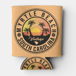 Enfriador De Latas Myrtle Beach South Carolina Retro Sunset Souvenir