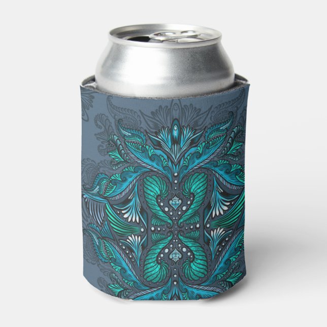 Enfriador De Latas Mystic Peacock Feathers (Lata Anverso)
