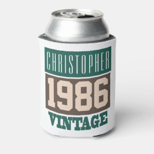 Enfriador De Latas Nacido en 1986, año de nacimiento personalizado