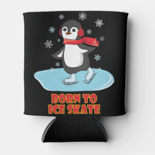 Enfriador De Latas Nacido En Hielo Skate Cute Penguin