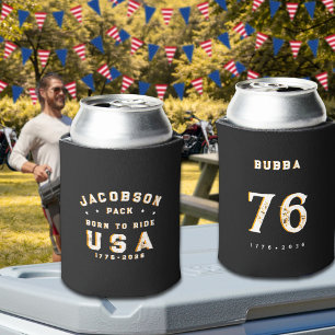 Enfriador De Latas Nacido para montar el 4 de julio, EE. UU. 1776-202