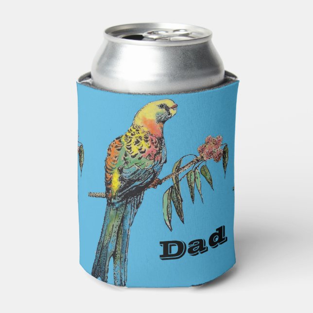 Enfriador De Latas Nacimiento de Ave de Pájaro Rosella (Lata Anverso)