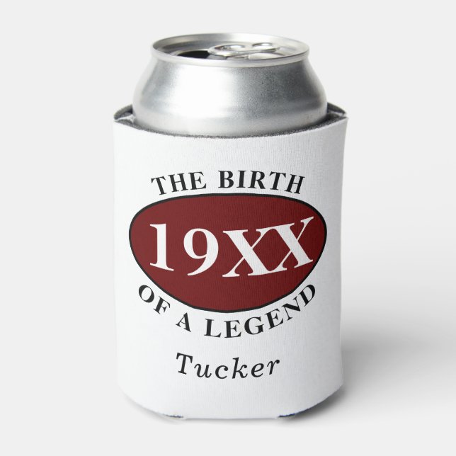 Enfriador De Latas Nacimiento personalizado de 80 años de una leyenda (Lata Anverso)