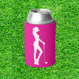 Enfriador De Latas Nacimiento Rosa de Golf Lady Surprise