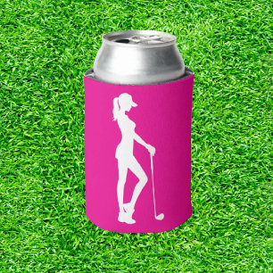 Enfriador De Latas Nacimiento Rosa de Golf Lady Surprise
