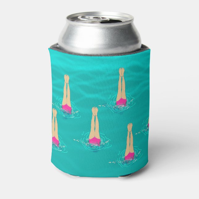 Enfriador De Latas Nadadores artísticos - Natación sincronizada (Reverso de la lata)
