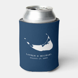 Enfriador De Latas Nantucket Island Map Favor de la boda