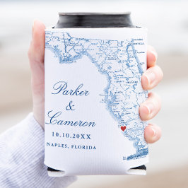 Enfriador De Latas Nápoles Florida Map Elegant Wedding Favor