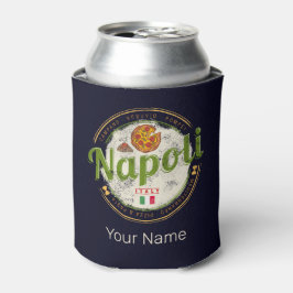 Enfriador De Latas Nápoles Italia Retro Vesuvio Y Pizza Vintage