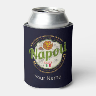 Enfriador De Latas Nápoles Italia Retro Vesuvio Y Pizza Vintage
