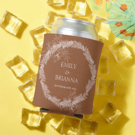 Enfriador De Latas Naranja boda quemado de terracota minimalista