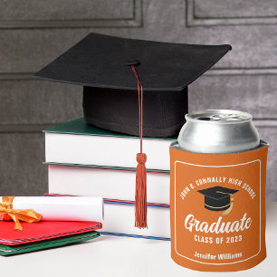 Enfriador De Latas Naranja Graduación de Personalizado de Graduado Mo