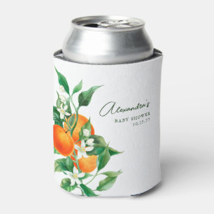 Enfriador De Latas Naranja minimalista Fruit Botanica Cute Baby Showe