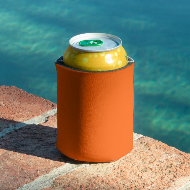 Enfriador De Latas Naranja Sólido Verdadero Brillante (Piscina in situ)