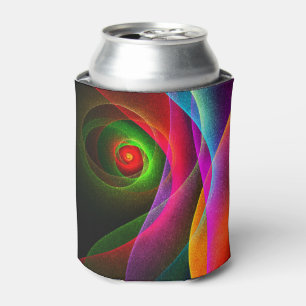 Enfriador De Latas Naranja Verde Rojo Patrón de arte abstracto modern
