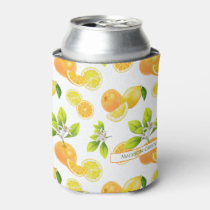 Enfriador De Latas Naranjas artísticos de frutas cítricas y Patten de