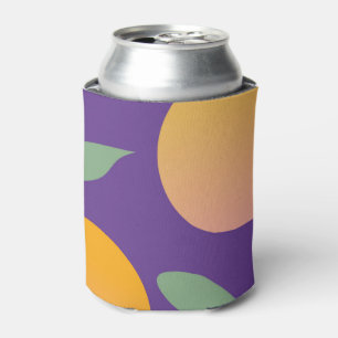 Enfriador De Latas Naranjas Enormes Patrón Púrpura