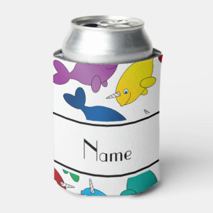 Enfriador De Latas Narwhals blancos conocidos personalizados del arco