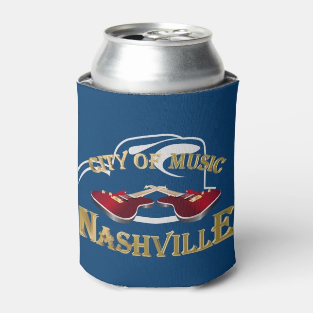 Enfriador De Latas Nashville. Ciudad de la música (Lata Anverso)