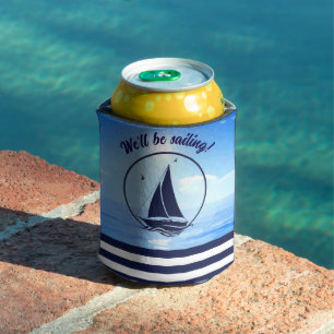 Enfriador De Latas Náutica/velero/océano/Estaremos navegando/a rayas