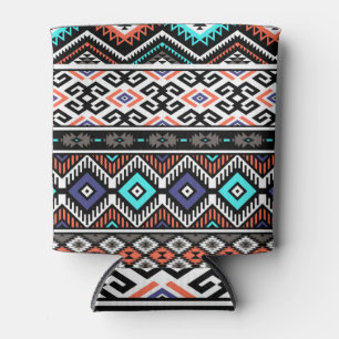 Enfriador De Latas Navajo Tribal Retro: Sin Marea Geométrica.
