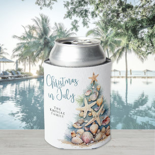 Enfriador De Latas Navidad de Playa en Julio