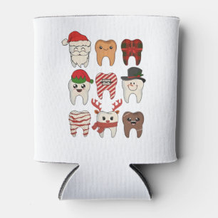 Enfriador De Latas Navidad Dental Divertida Dentista Fiesta