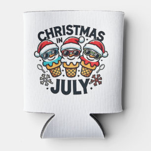 Enfriador De Latas Navidad en el 4 de julio de helado USA