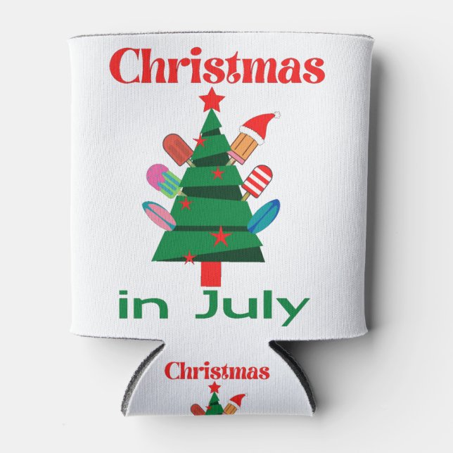 Enfriador De Latas Navidad en julio (Anverso)