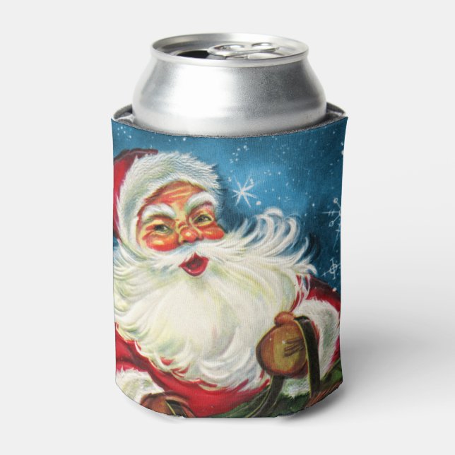 Enfriador De Latas Navidad retro vintage (Lata Anverso)