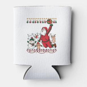 Enfriador De Latas Navidad Santa Claus Voleibol Muñeco de nieve Reno