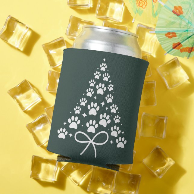 Enfriador De Latas Navidad Tree Dog Lover Dueño Regalo festividad (Verano in situ)