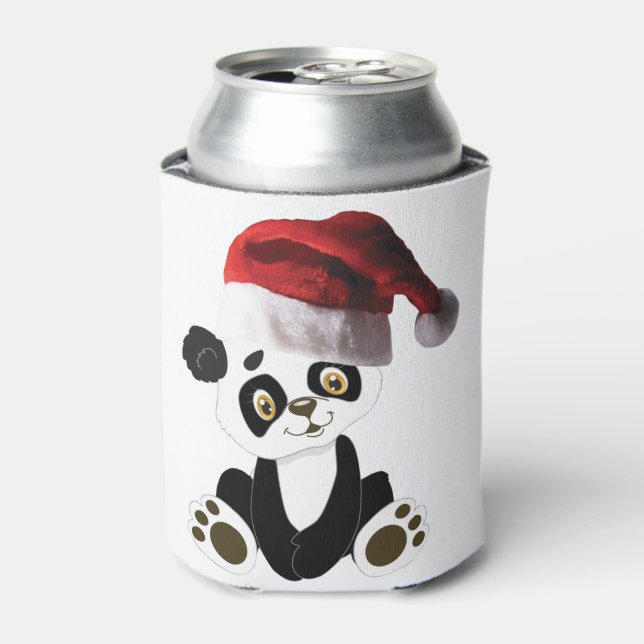 Enfriador De Latas navidades bebé oso panda (Lata Anverso)