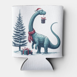 Enfriador De Latas Navidades Brontosaurus dinosaur