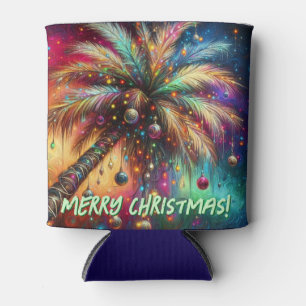 Enfriador De Latas Navidades caprichosos Palm Tree Tropical Beach Viv