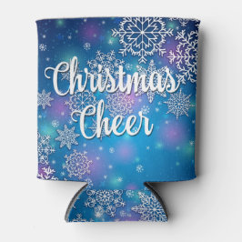 Enfriador De Latas Navidades de copos de nieve saludan