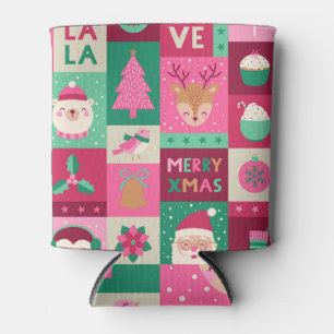 Enfriador De Latas Navidades de elementos, patrón de rejilla sin sold
