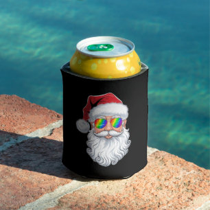 Enfriador De Latas Navidades de gafas de sol gay de Santa Face Navida