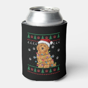 Enfriador De Latas Navidades de Goldendoodle Encantadores Dulces Dive