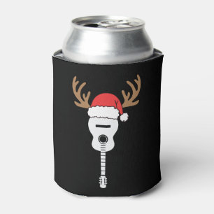Enfriador De Latas Navidades de guitarra renos de Santa Hat