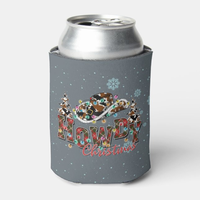 Enfriador De Latas Navidades de Howdy | Árbol de Navidad Cowboy (Lata Anverso)