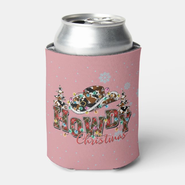 Enfriador De Latas Navidades de Howdy | Árbol de Navidad Cowboy (Lata Anverso)