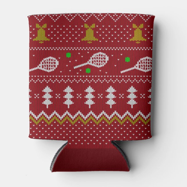 Enfriador De Latas Navidades de tenis Patrón de punto dulce Navidad r (Anverso)