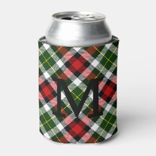 Enfriador De Latas Navidades de vacaciones Monograma familiar inicial