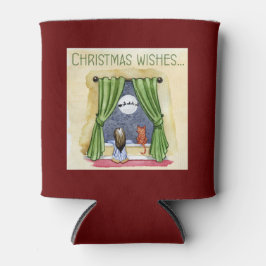 Enfriador De Latas Navidades desean navidades infantiles y gatos gato