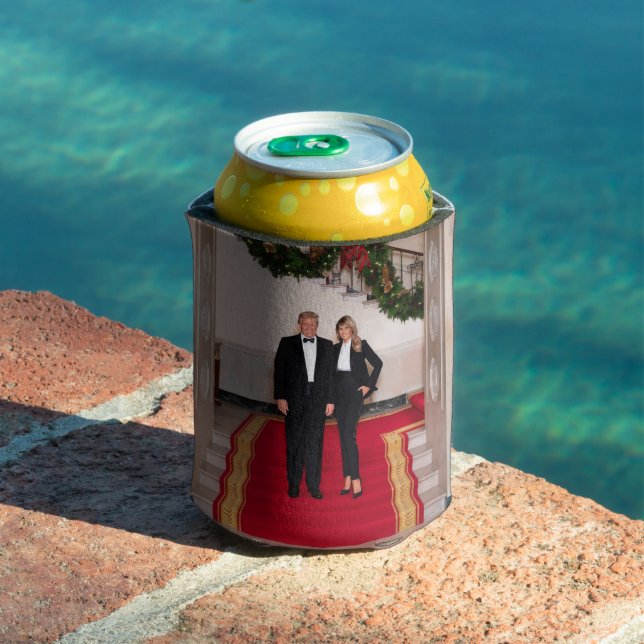 Enfriador De Latas Navidades detienen al presidente Donald Trump y Me (Piscina in situ)