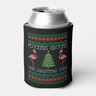 Enfriador De Latas Navidades divertidos Flamingo Navidades feos suéte