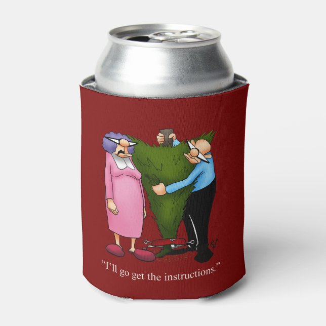 Enfriador De Latas Navidades divertidos Refrigerador de bebidas de hu (Lata Anverso)