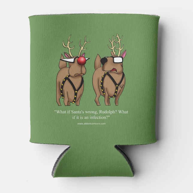 Enfriador De Latas Navidades divertidos: Reindeer Can / Bottle Cooler (Anverso)